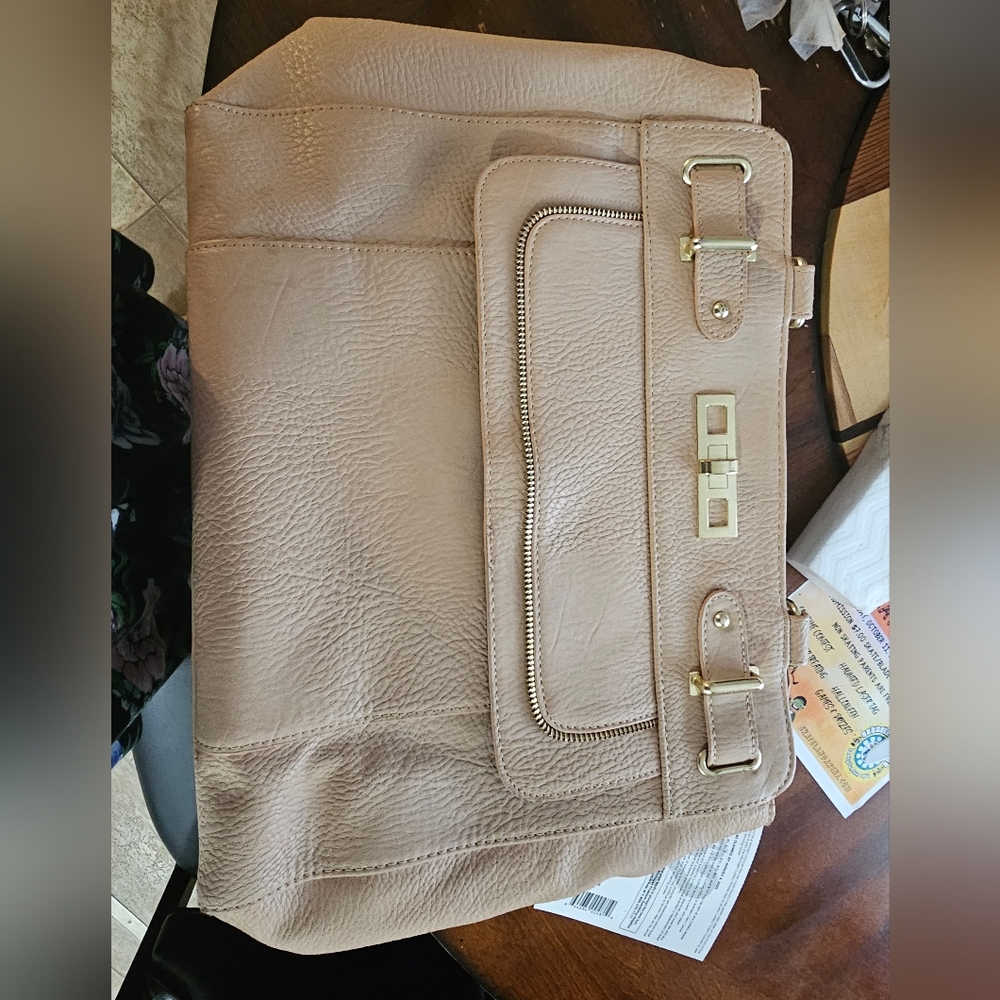 Olivia and Joy cream handbag